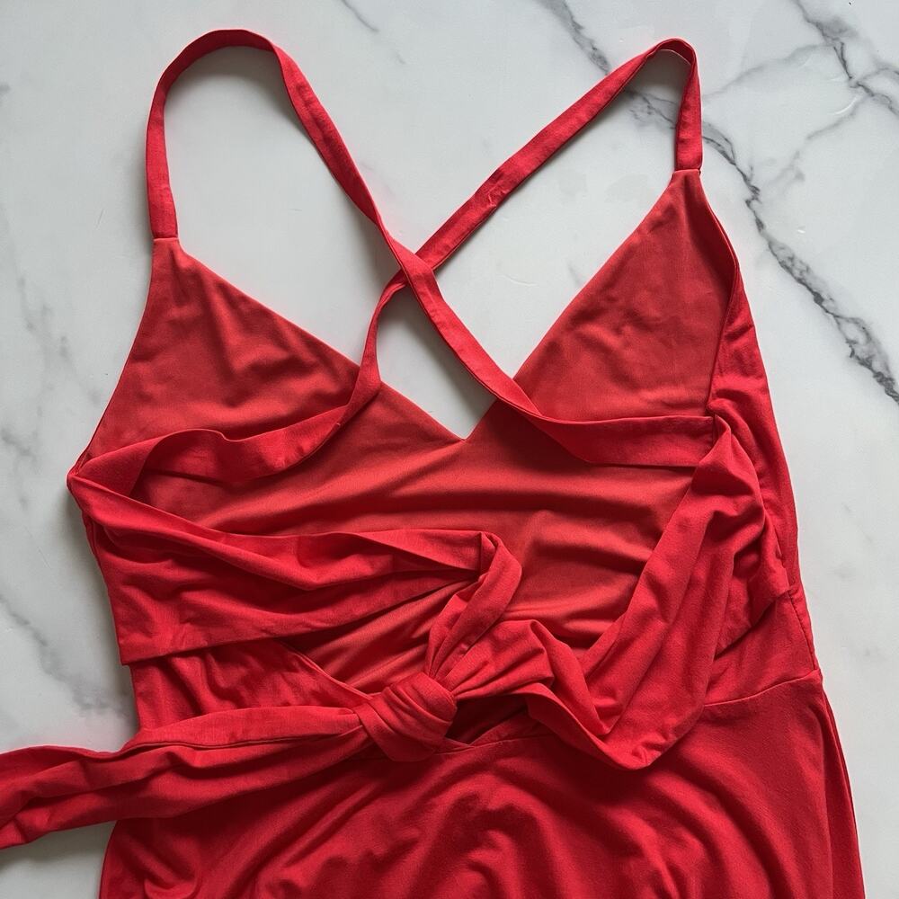 NWT Lovers and Friends Ken Dress Poppy Red Size Large Halter Fit & Flare - Picture 8 of 10